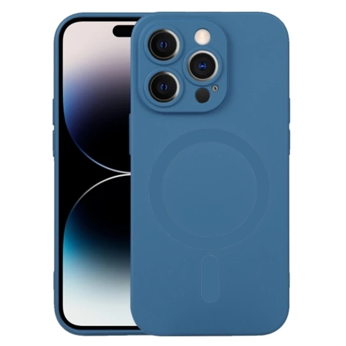 ALLY iPhone 14 Pro Max 6.7inç Liquid Silica Magsafe Uyumlu Silikon Kılıf-(1903)