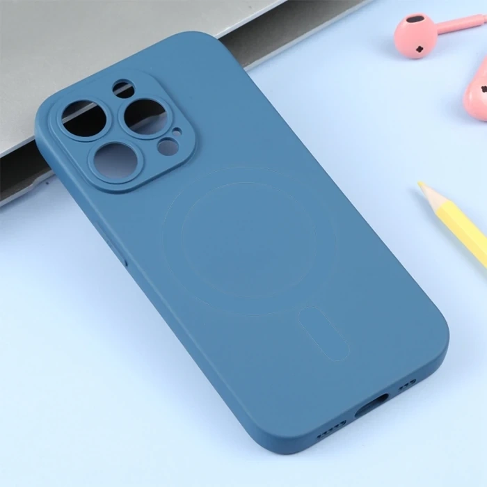 ALLY iPhone 14 Pro Max 6.7inç Liquid Silica Magsafe Uyumlu Silikon Kılıf-(1903)