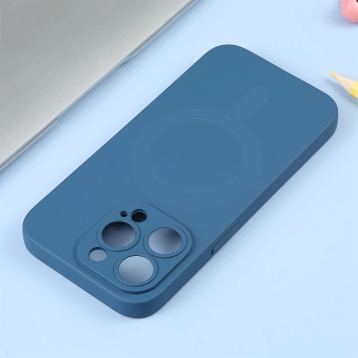 ALLY iPhone 14 Pro Max 6.7inç Liquid Silica Magsafe Uyumlu Silikon Kılıf-(1903)