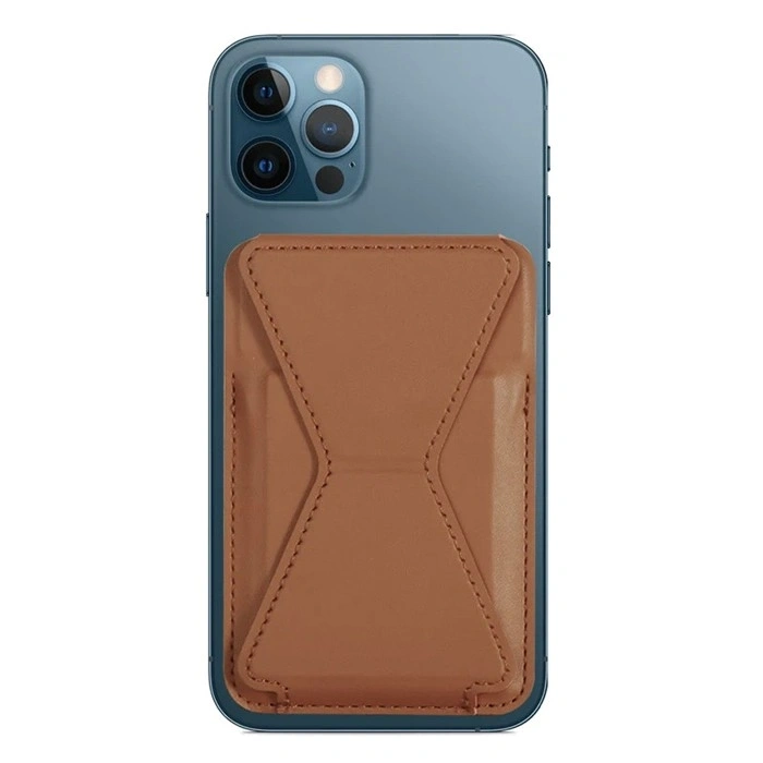 ALLY İPhone 15-14- 13-12'ler İçin Standlı Deri Cüzdan Magsafe Kartlık Cüzdan Kılıf-(1903)