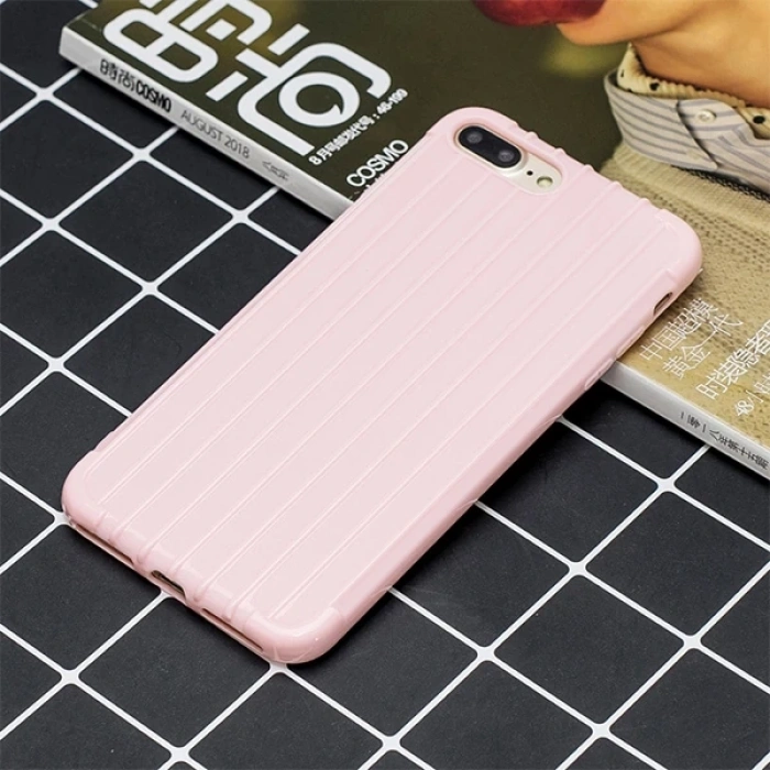 Ally iPhone 8 Plus 7Plus Trunk Lines ince Soft Silikon Kılıf-(1903)