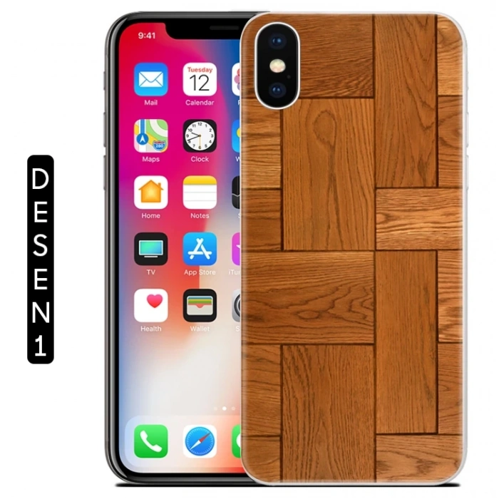 Ally İphone X Xs Mermer Desenli Soft Silikon Kılıf-(1903)