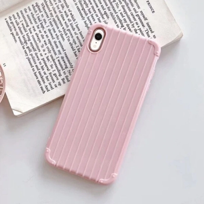 ALLY İPhone XR 6.1 İnch Trunk Lines ince Soft Silikon Kılıf-(1903)