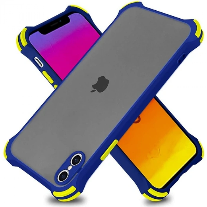 Ally İPhone XS Max 6.5 İnch Shokproof Kamera Koruma Darbe Emici Kılıf-(1903)