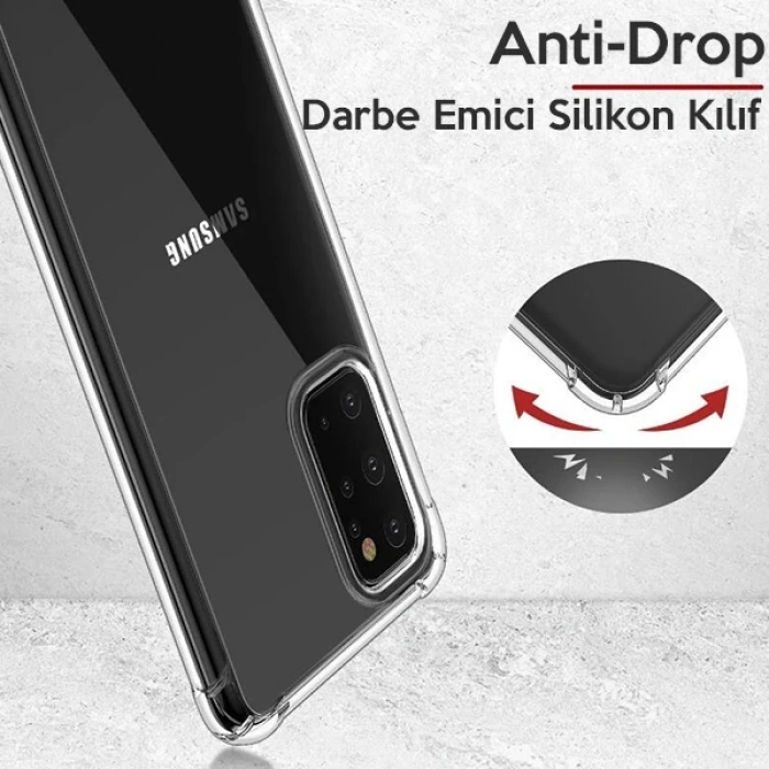 Ally Samsung Galaxy A51 Anti-Drop Darbe Emici Silikon Kılıf Shockproof kılıf-(1903)