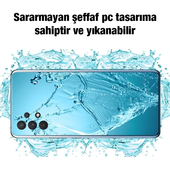 ALLY Samsung Galaxy A52 - A52s Kılıf Kamera Korumalı Ultra İnce Şeffaf Silikon Kılıf-(1903)