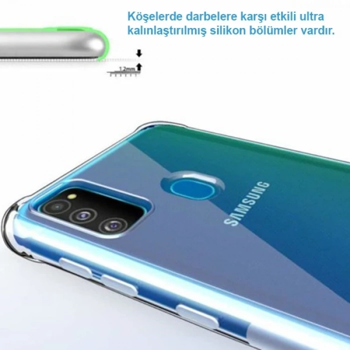 Ally Samsung Galaxy M30S Anti-Drop Darbe Emici Silikon Kılıf-(1903)