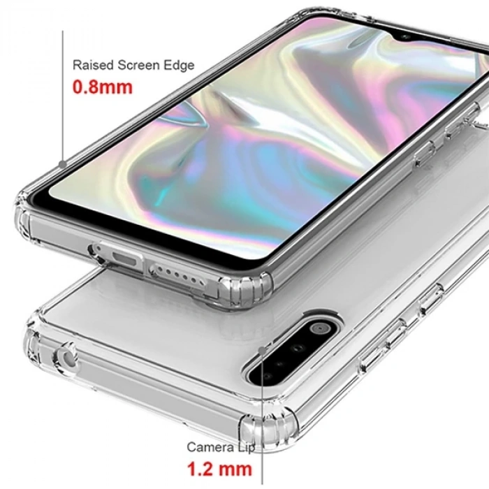 Ally SM Galaxy A70e Anti-Drop Darbe Emici Silikon kılıf Shockproof kılıf-(1903)