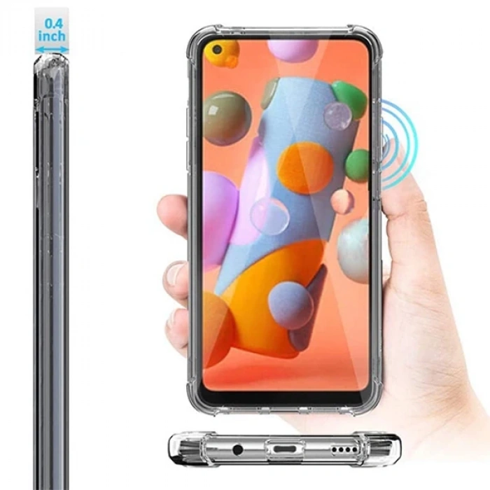 ALLY SM Galaxy M11/A11 Anti-Drop Darbe Emici Silikon kılıf Shockproof kılıf-(1903)