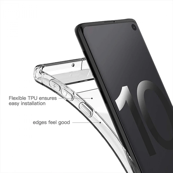 Ally Sm Galaxy S10 Anti-Drop Darbe Emici Silikon Kılıf-(1903)