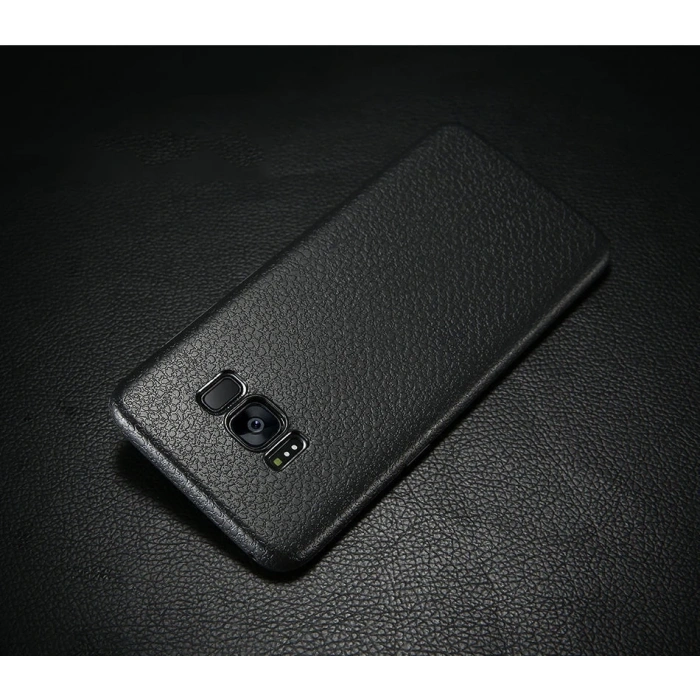 Ally SM Galaxy S8 Deri Dokulu Premium Soft Silikon Kılıf-(1903)