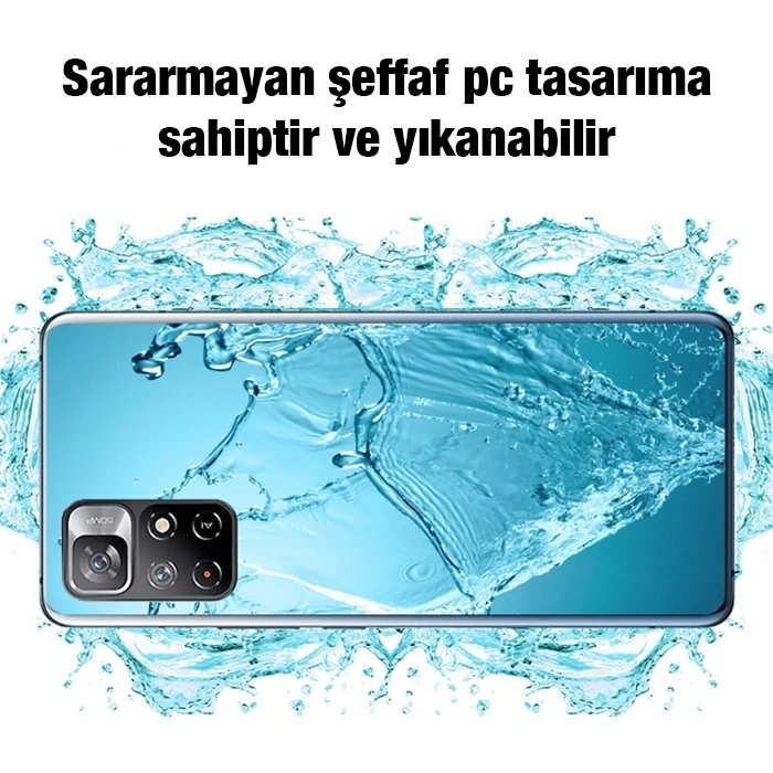 Ally Xiaomi Redmi Note 11 5G Kılıf Kamera Korumalı Ultra İnce Şeffaf Silikon Kılıf-(1903)