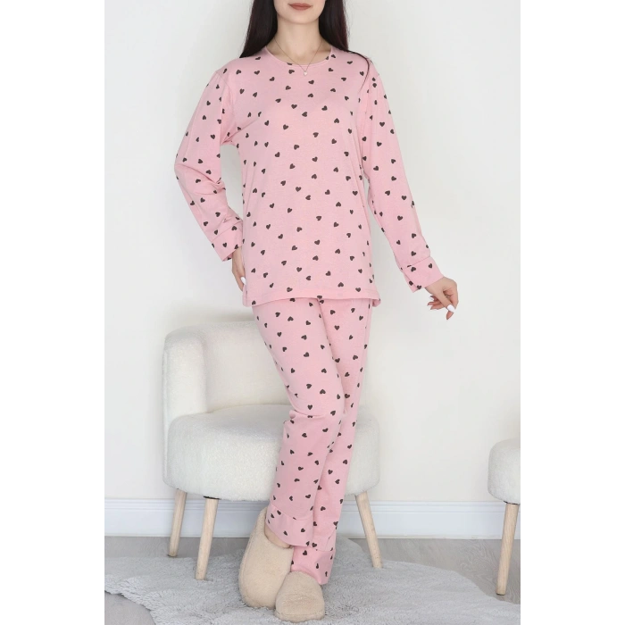 Alt Üst Aynı Pijama Takımı Pudra - 50722.1961.