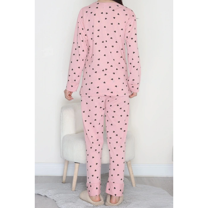 Alt Üst Aynı Pijama Takımı Pudra - 50722.1961.