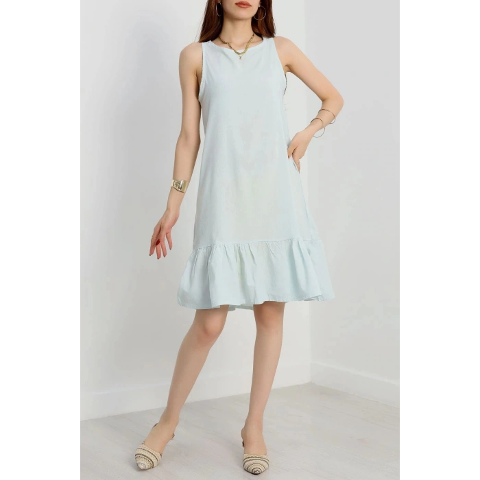 Altı Fırfırlı Elbise Mint - 41851.1723.