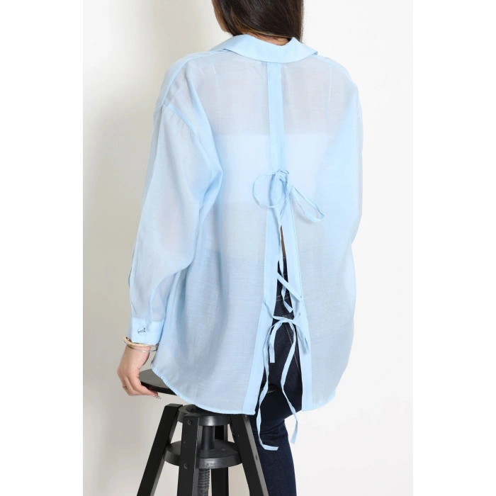 Arkadan Bağlı Oversize Poplin Gömlek Bebemavi - 8112.1437.