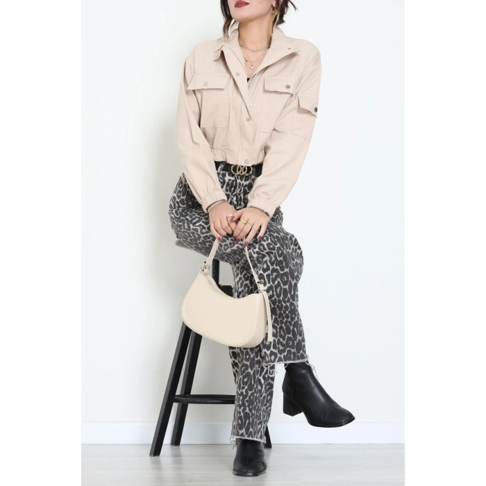 Arkası Baskılı Ceket Taş - 8737.179.