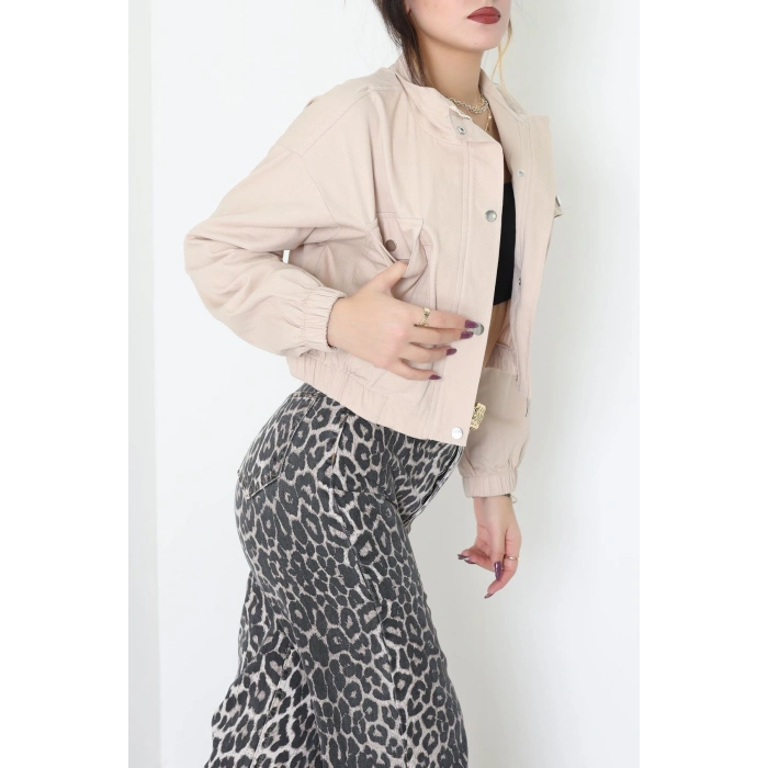 Arkası Baskılı Ceket Taş - 8737.179.