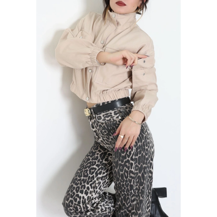 Arkası Baskılı Ceket Taş - 8737.179.