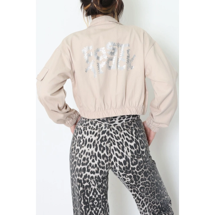 Arkası Baskılı Ceket Taş - 8737.179.