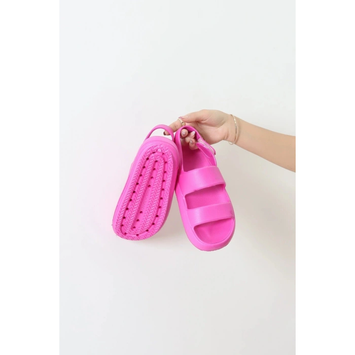 Arkası Çıtçıtlı Sandalet Fuşya - 32515.264.