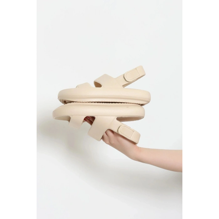 Arkası Çıtçıtlı Sandalet Taş - 32515.264.