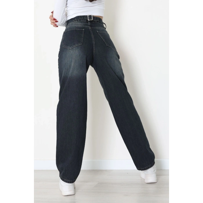 Arkası Tokalı Baggy Kot Pantolon Mavitint - 31895.1606.