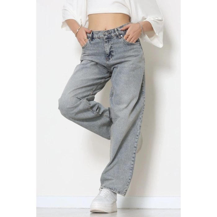 Arkası Tokalı Baggy Kot Pantolon Tintkahve - 31712.2059.