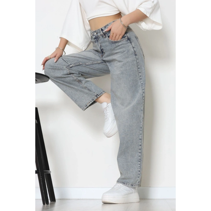 Arkası Tokalı Baggy Kot Pantolon Tintkahve - 31712.2059.