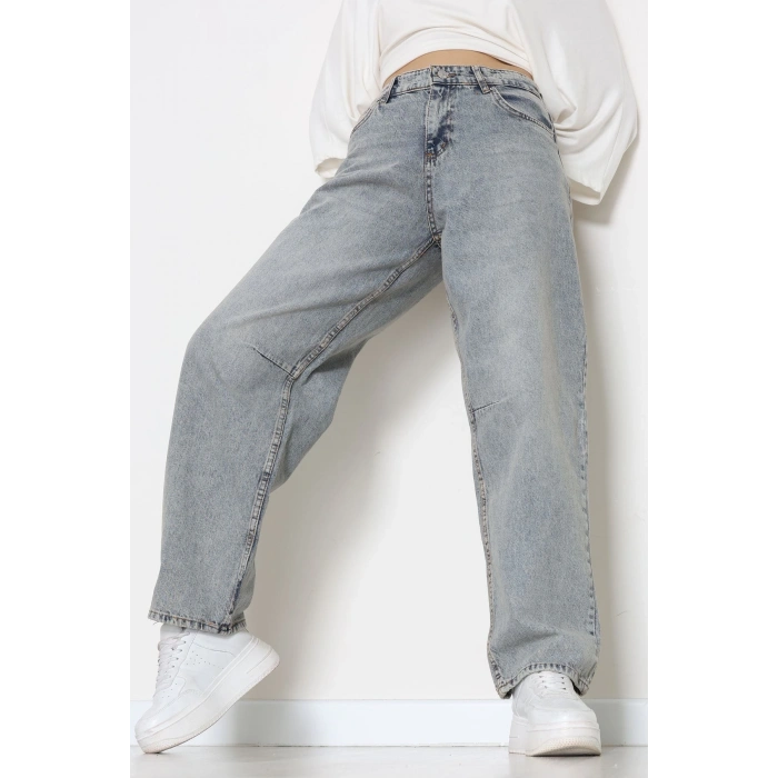 Arkası Tokalı Baggy Kot Pantolon Tintkahve - 31712.2059.