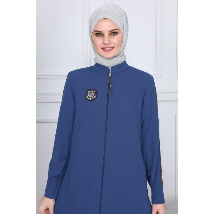 Arma desenli kol seritli ferace İndigo 2176