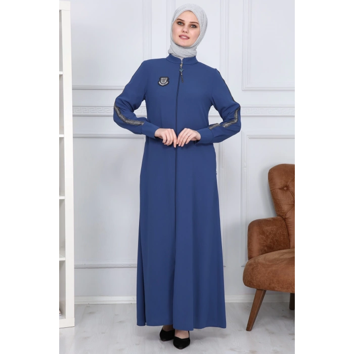 Arma desenli kol seritli ferace İndigo 2176