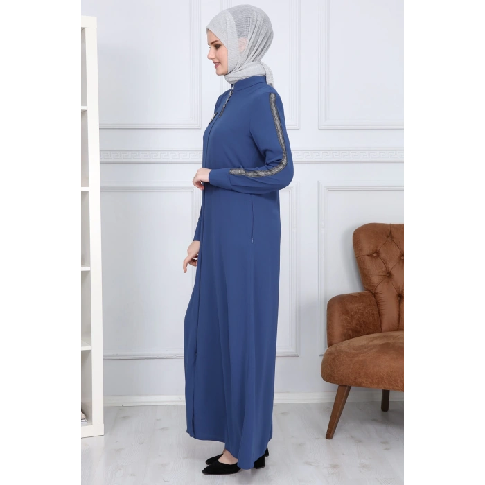 Arma desenli kol seritli ferace İndigo 2176