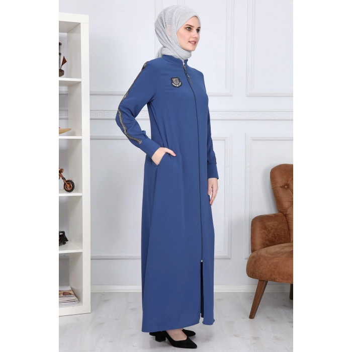 Arma desenli kol seritli ferace İndigo 2176