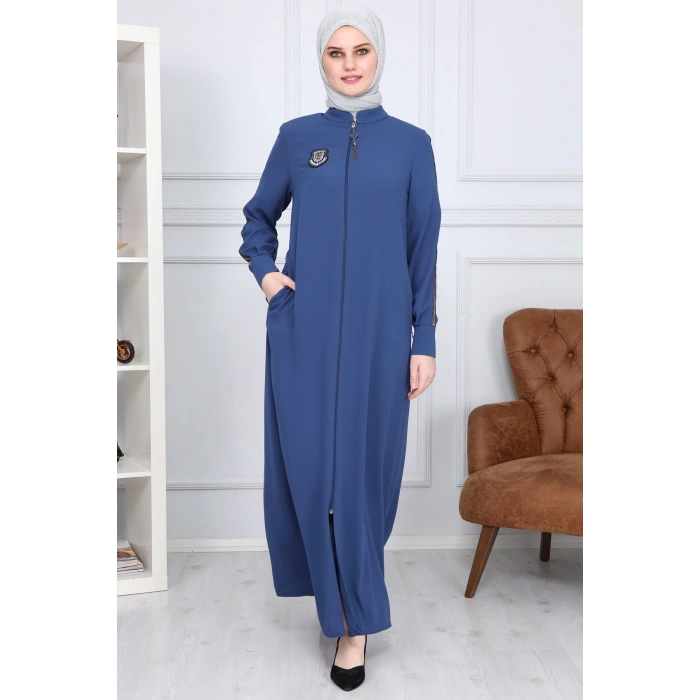 Arma desenli kol seritli ferace İndigo 2176