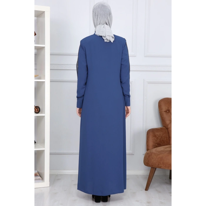 Arma desenli kol seritli ferace İndigo 2176