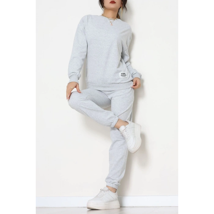 Armalı Eşofman Takımı Gri - 20087.1857.