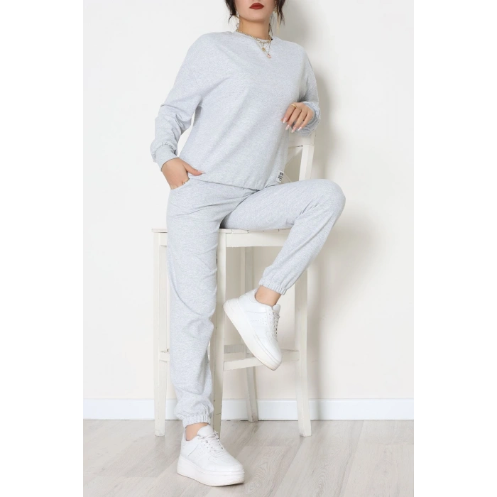 Armalı Eşofman Takımı Gri - 20087.1857.