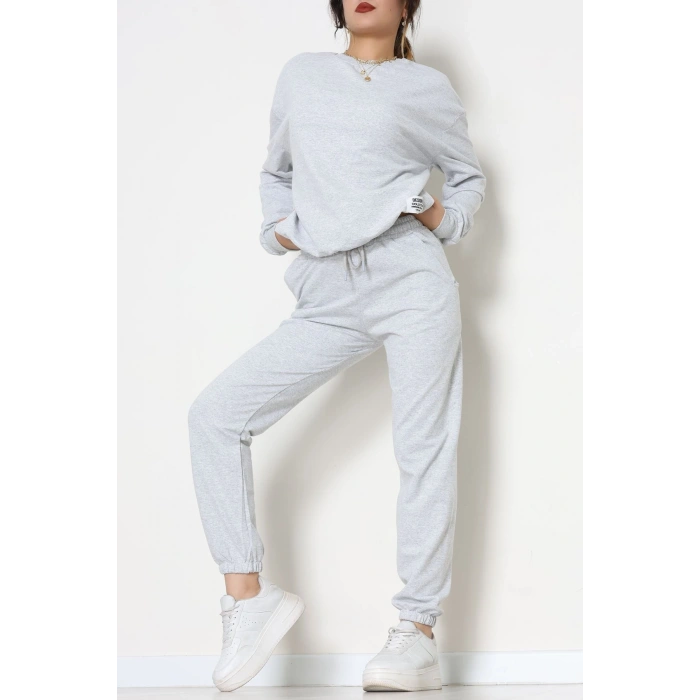 Armalı Eşofman Takımı Gri - 20087.1857.