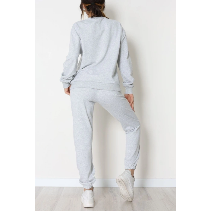 Armalı Eşofman Takımı Gri - 20087.1857.