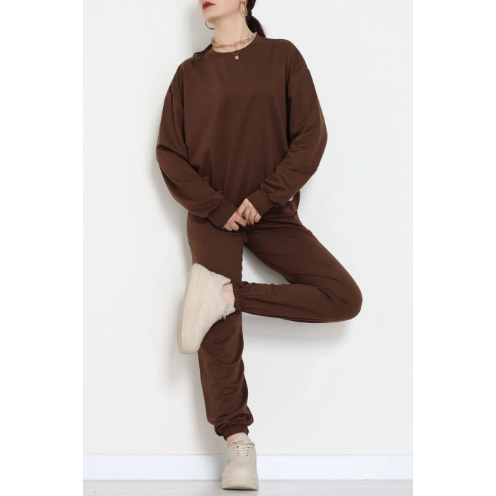 Armalı Eşofman Takımı Kahve - 20087.1857.