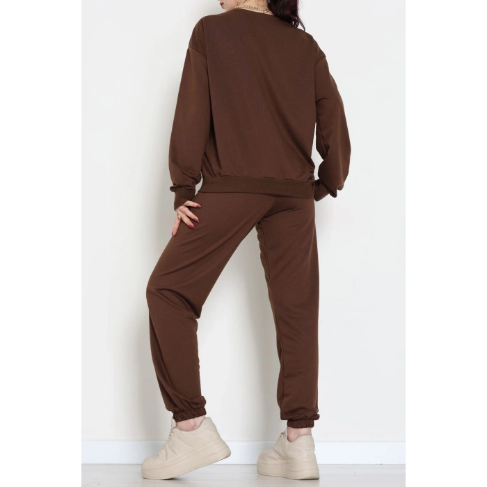 Armalı Eşofman Takımı Kahve - 20087.1857.