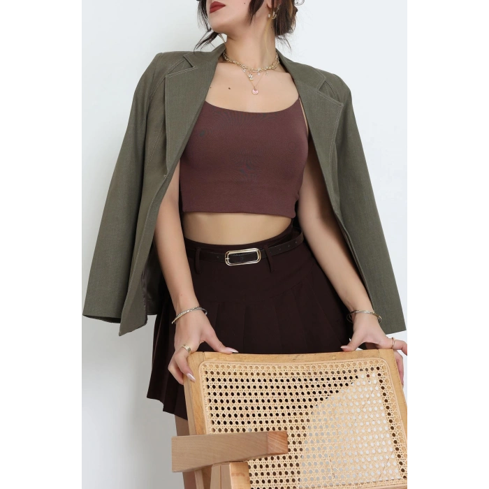 Astarlı Denim Ceket Yeşil - 6276.001.