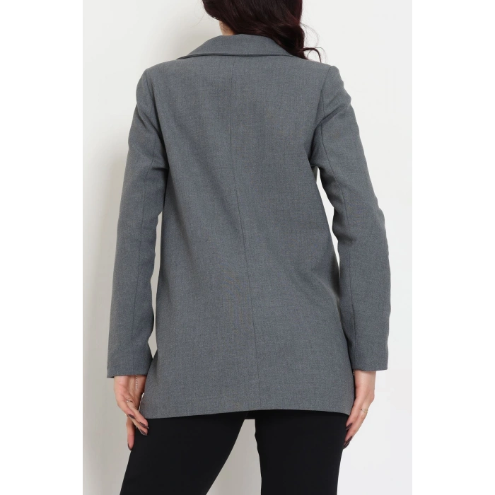 Astarlı Poliviskon Blazer Ceket Antrasit - 31823.1397.