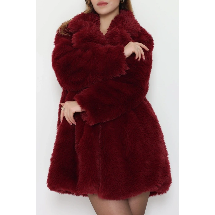 Astarlı Uzun Kürk Bordo - 5076.1839.