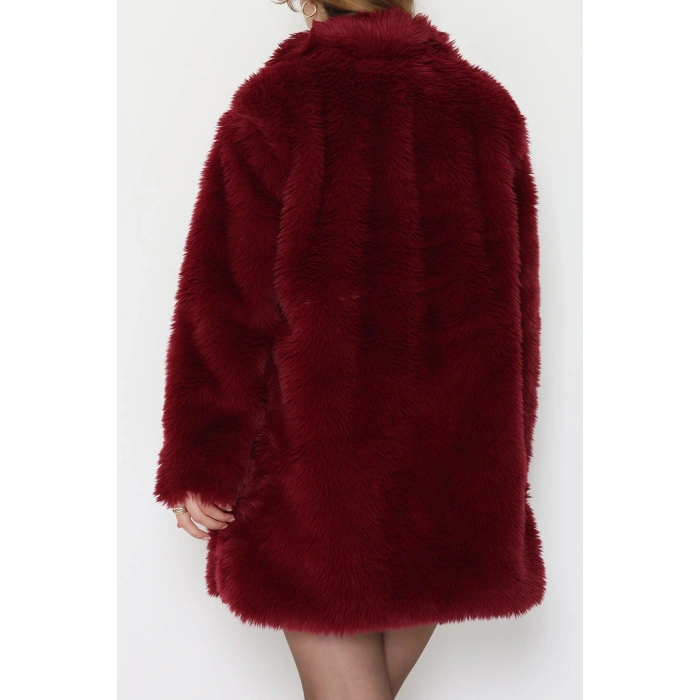 Astarlı Uzun Kürk Bordo - 5076.1839.
