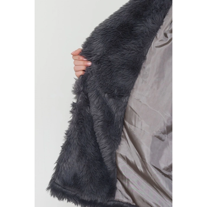 Astarlı Uzun Kürk Füme - 5076.1839.