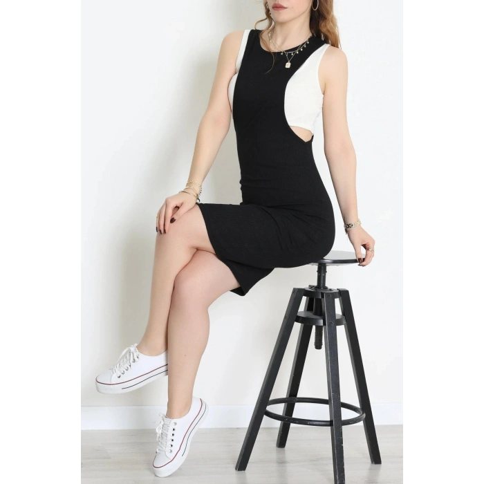 Atletli Kaşkorse Elbise Siyah - 35090.1748.