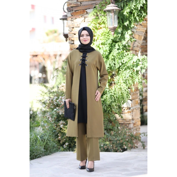 Bağcık Detay İkili Takım mdc 5561 Haki