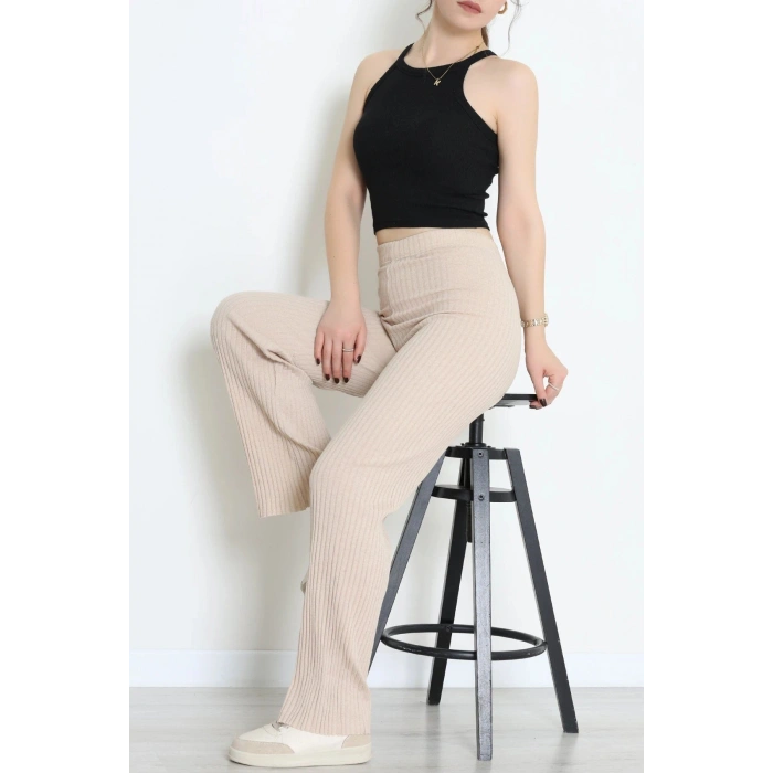 Bağcıklı Kaşkorse Pantolon Bej - 71068.1748.